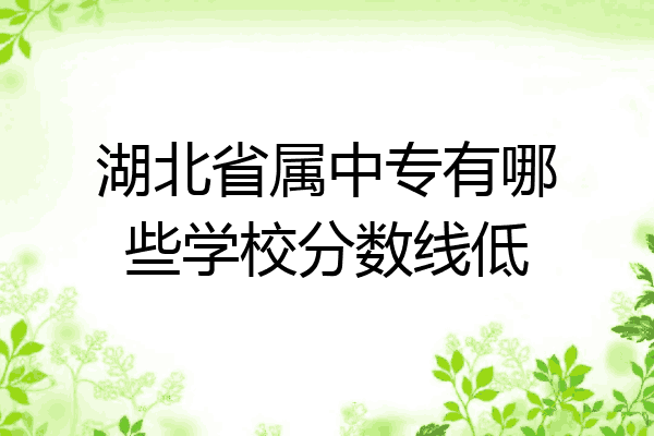 湖北省属中专有哪些学校分数线低