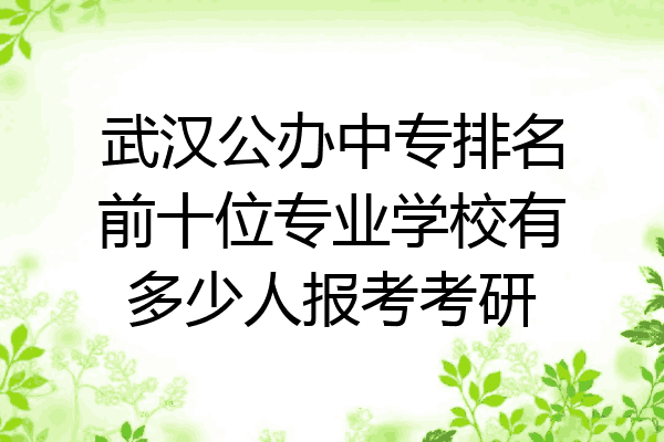 武汉公办中专排名前十位专业学校有多少人报考考研