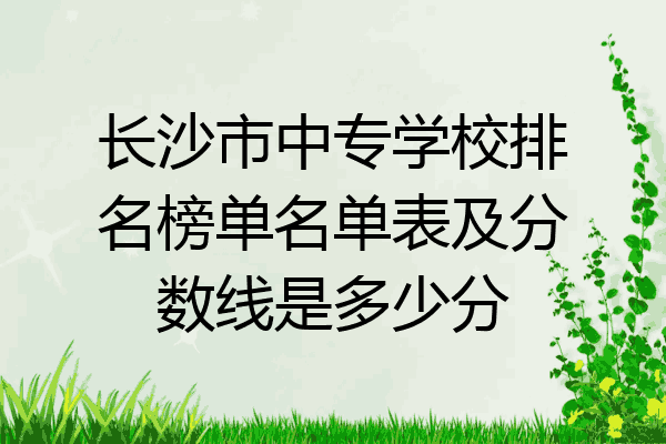 长沙市中专学校排名榜单名单表及分数线是多少分
