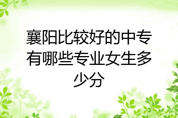 襄阳比较好的中专有哪些专业女生多少分