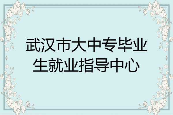 武汉市大中专毕业生就业指导中心