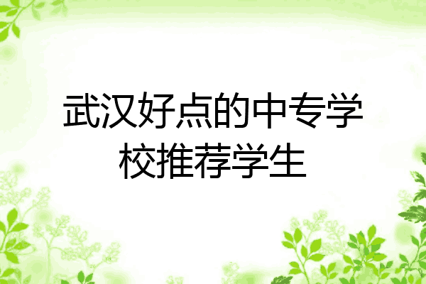 武汉好点的中专学校推荐学生
