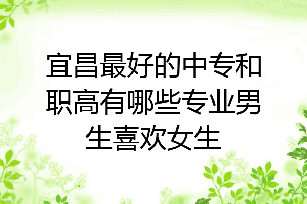 宜昌最好的中专和职高有哪些专业男生喜欢女生