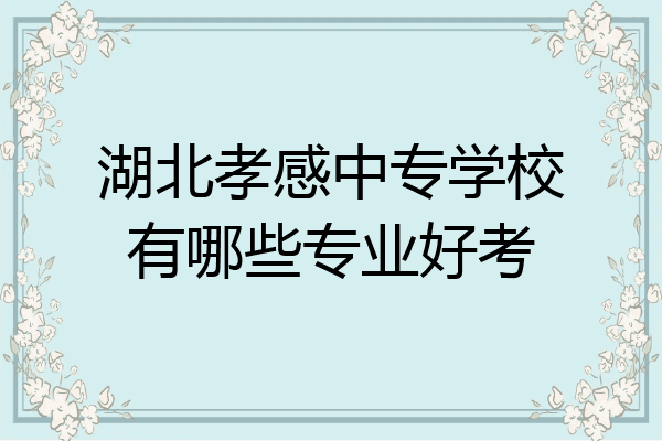 湖北孝感中专学校有哪些专业好考