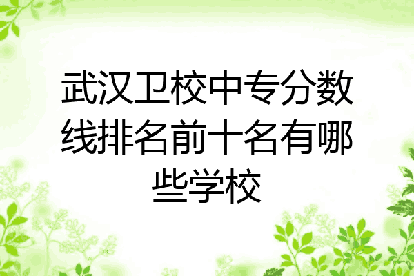 武汉卫校中专分数线排名前十名有哪些学校