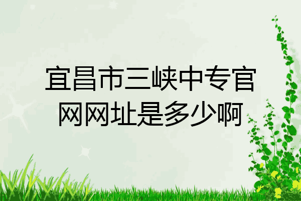 宜昌市三峡中专官网网址是多少啊