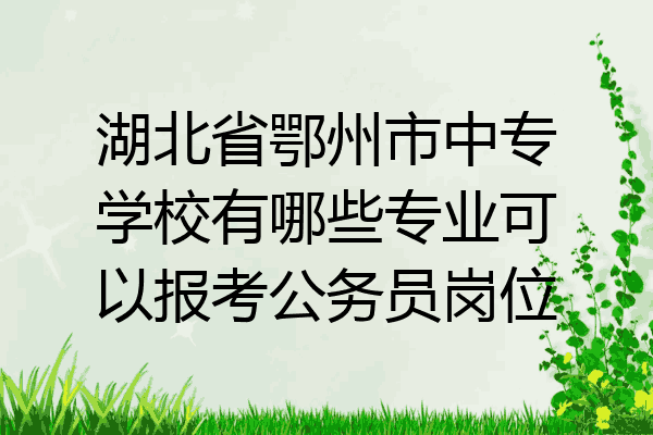 湖北省鄂州市中专学校有哪些专业可以报考公务员岗位