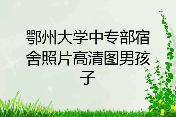 鄂州大学中专部宿舍照片高清图男孩子