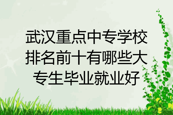武汉重点中专学校排名前十有哪些大专生毕业就业好