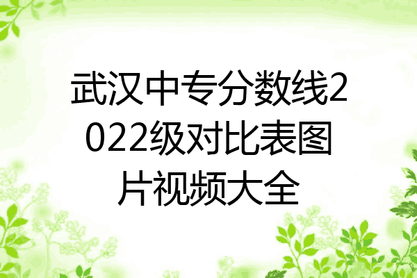 武汉中专分数线2022级对比表图片视频大全
