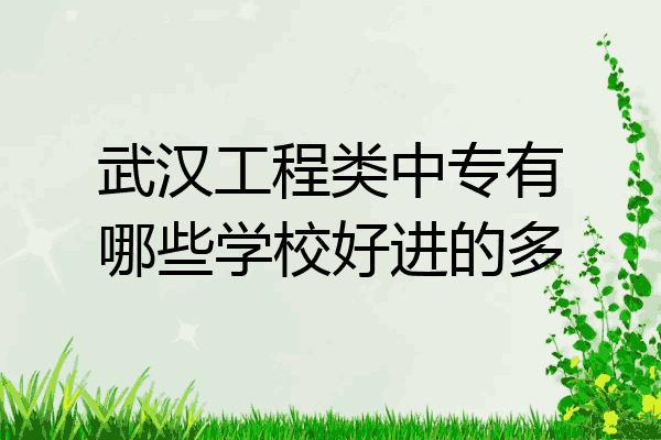 武汉工程类中专有哪些学校好进的多