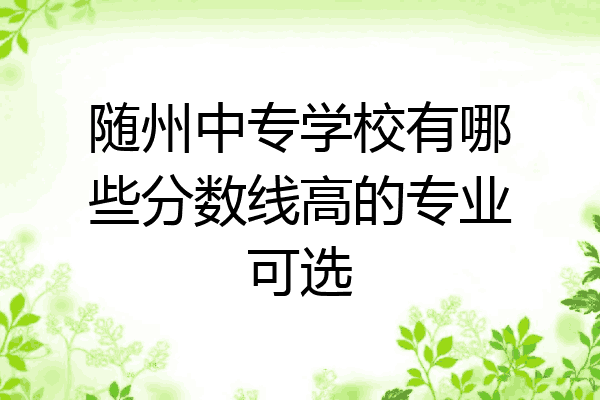 随州中专学校有哪些分数线高的专业可选