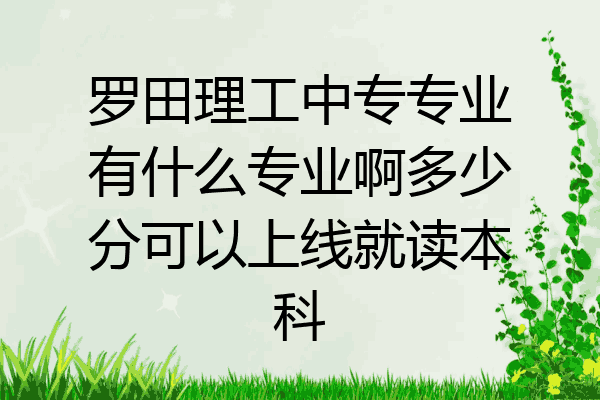 罗田理工中专专业有什么专业啊多少分可以上线就读本科