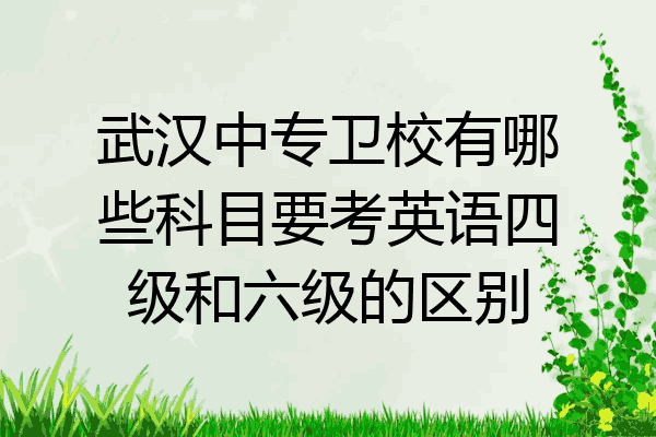 武汉中专卫校有哪些科目要考英语四级和六级的区别