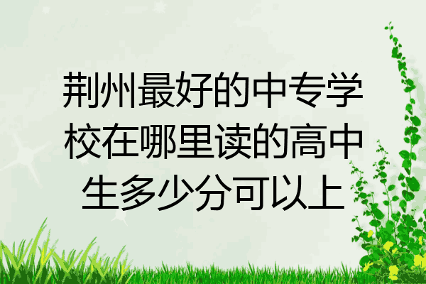 荆州最好的中专学校在哪里读的高中生多少分可以上