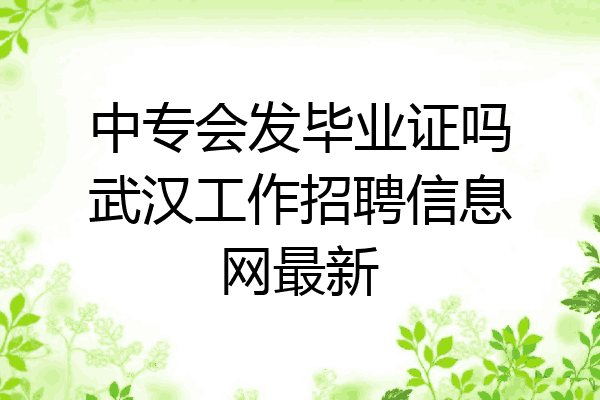 中专会发毕业证吗武汉工作招聘信息网最新