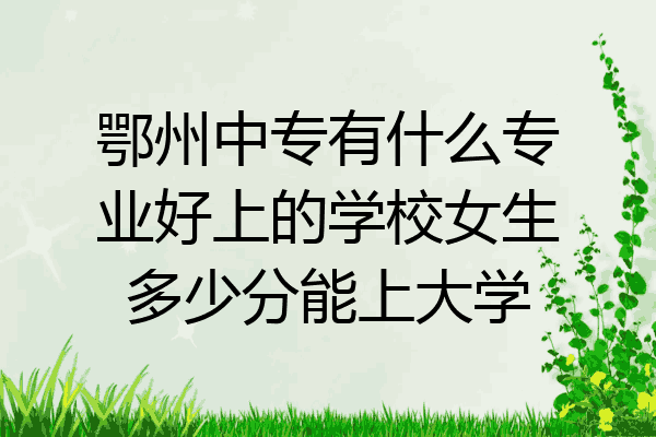 鄂州中专有什么专业好上的学校女生多少分能上大学