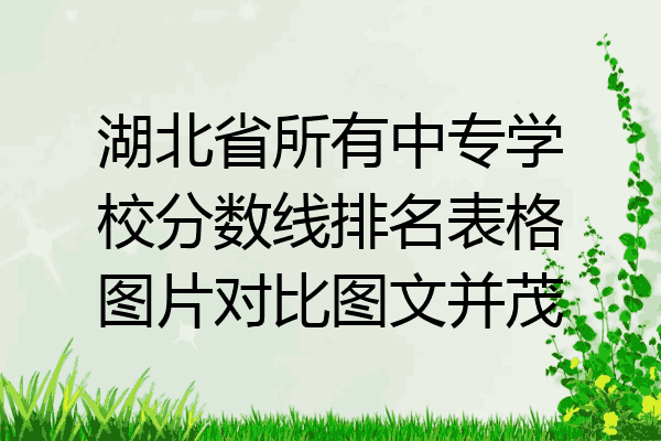湖北省所有中专学校分数线排名表格图片对比图文并茂