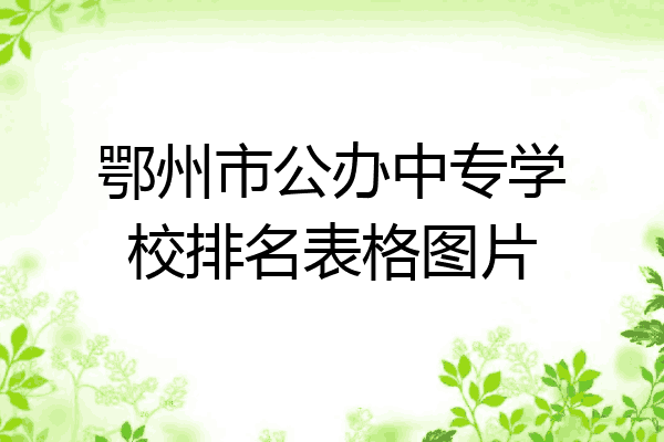 鄂州市公办中专学校排名表格图片