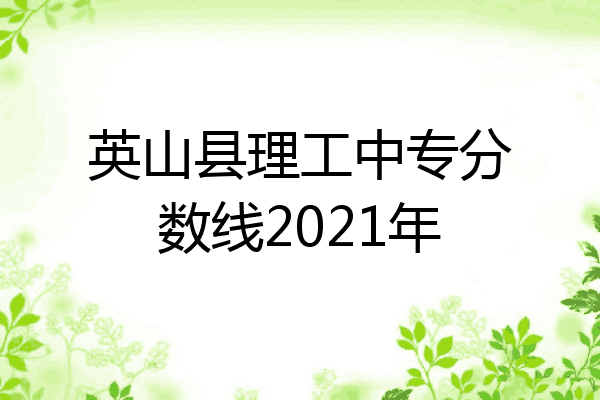 英山县理工中专分数线2021年
