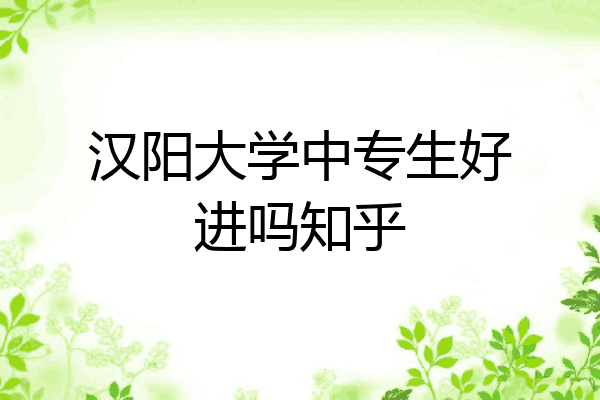 汉阳大学中专生好进吗知乎
