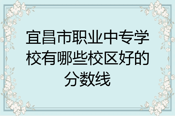 宜昌市职业中专学校有哪些校区好的分数线