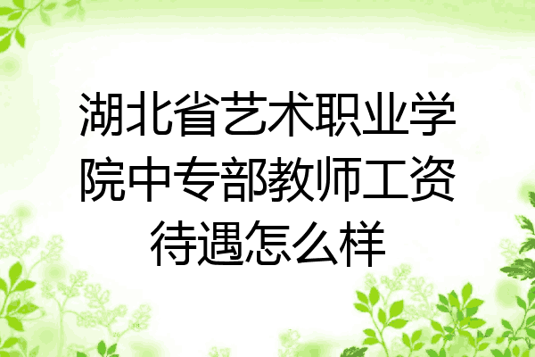 湖北省艺术职业学院中专部教师工资待遇怎么样
