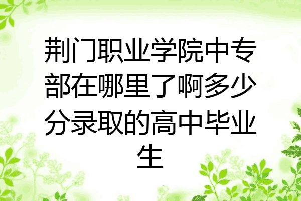 荆门职业学院中专部在哪里了啊多少分录取的高中毕业生