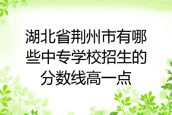 湖北省荆州市有哪些中专学校招生的分数线高一点