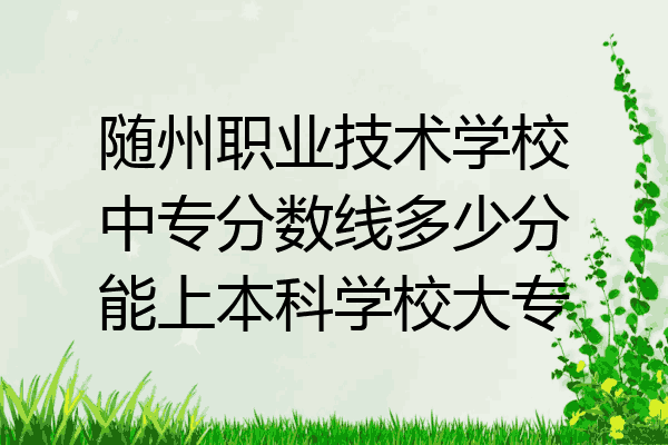 随州职业技术学校中专分数线多少分能上本科学校大专