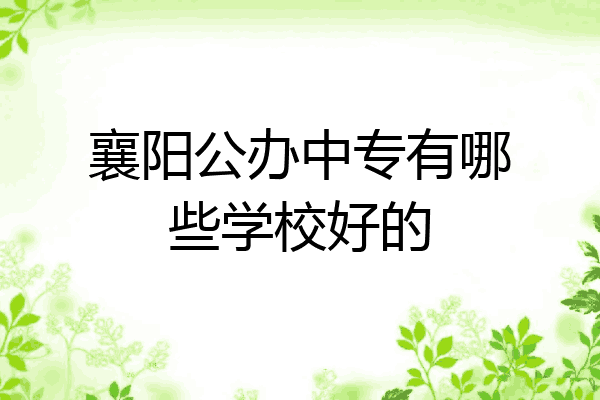 襄阳公办中专有哪些学校好的