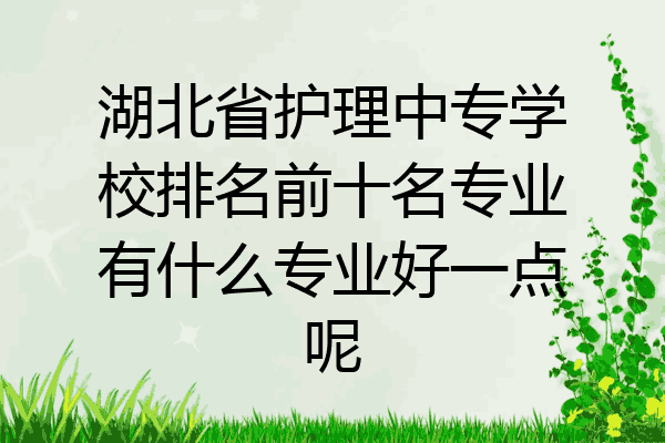 湖北省护理中专学校排名前十名专业有什么专业好一点呢
