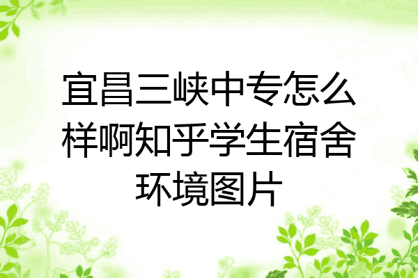 宜昌三峡中专怎么样啊知乎学生宿舍环境图片