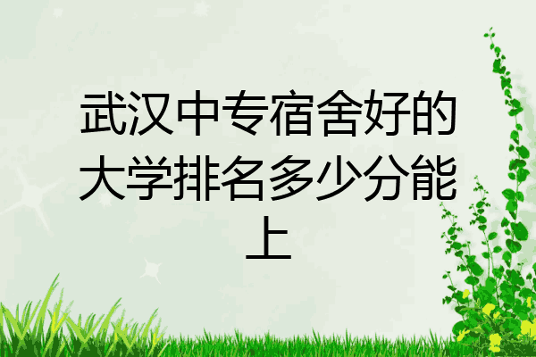 武汉中专宿舍好的大学排名多少分能上