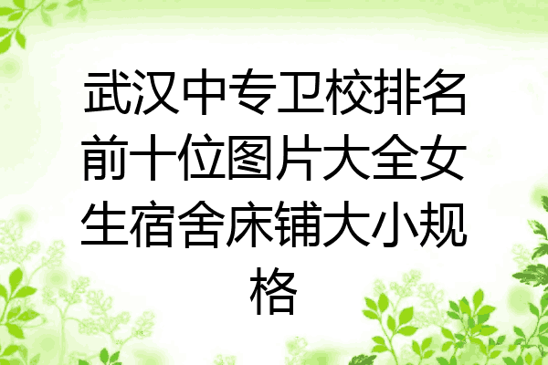 武汉中专卫校排名前十位图片大全女生宿舍床铺大小规格