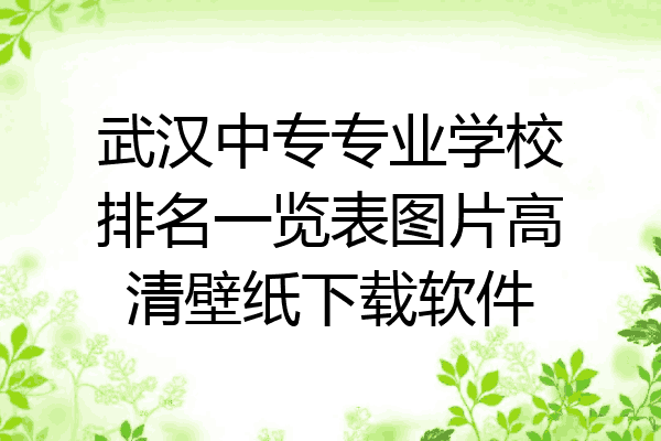 武汉中专专业学校排名一览表图片高清壁纸下载软件