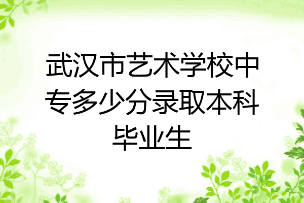 武汉市艺术学校中专多少分录取本科毕业生
