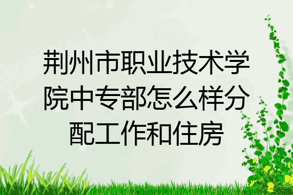 荆州市职业技术学院中专部怎么样分配工作和住房