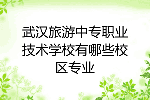 武汉旅游中专职业技术学校有哪些校区专业