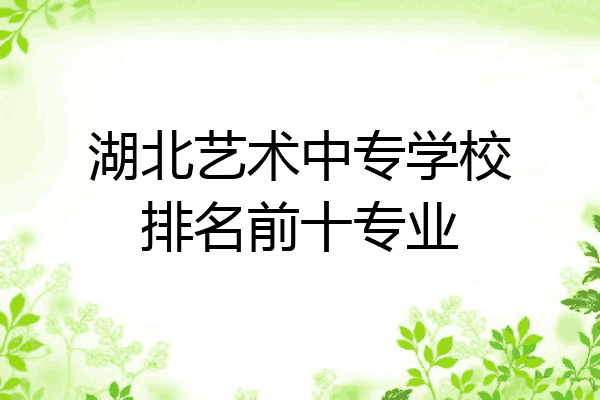 湖北艺术中专学校排名前十专业