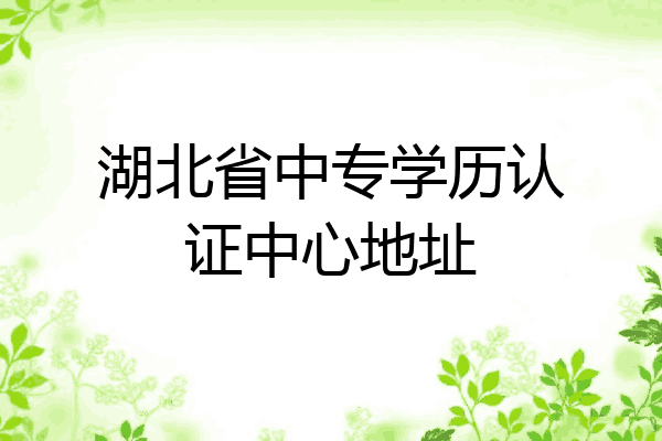 湖北省中专学历认证中心地址