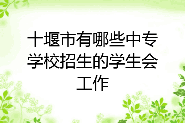 十堰市有哪些中专学校招生的学生会工作