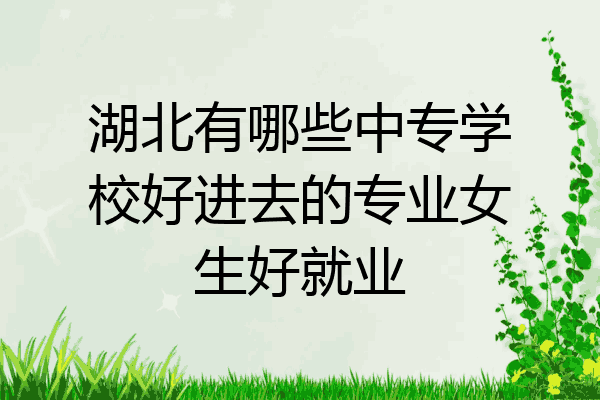 湖北有哪些中专学校好进去的专业女生好就业