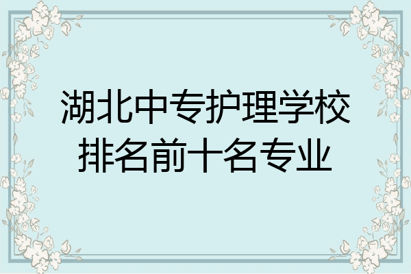 湖北中专护理学校排名前十名专业