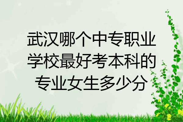 武汉哪个中专职业学校最好考本科的专业女生多少分