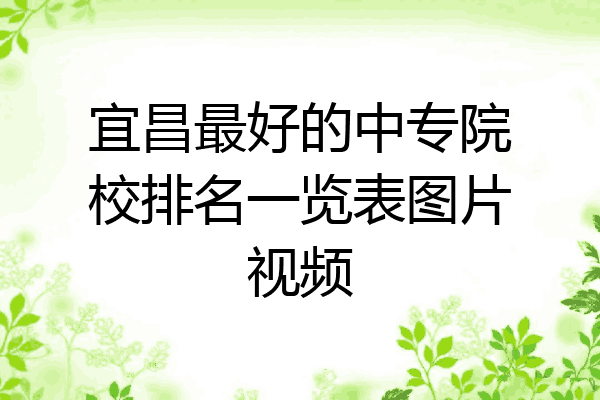 宜昌最好的中专院校排名一览表图片视频