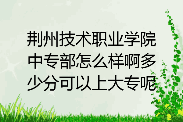 荆州技术职业学院中专部怎么样啊多少分可以上大专呢