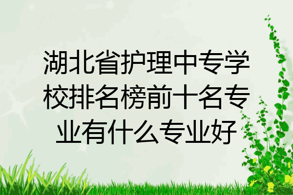 湖北省护理中专学校排名榜前十名专业有什么专业好