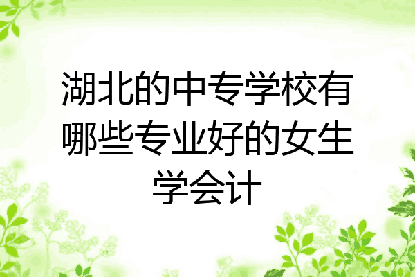 湖北的中专学校有哪些专业好的女生学会计