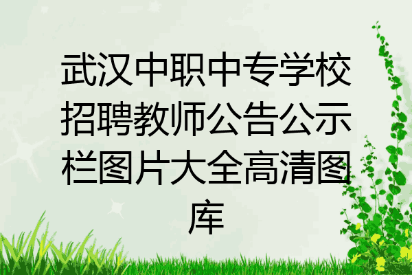 武汉中职中专学校招聘教师公告公示栏图片大全高清图库